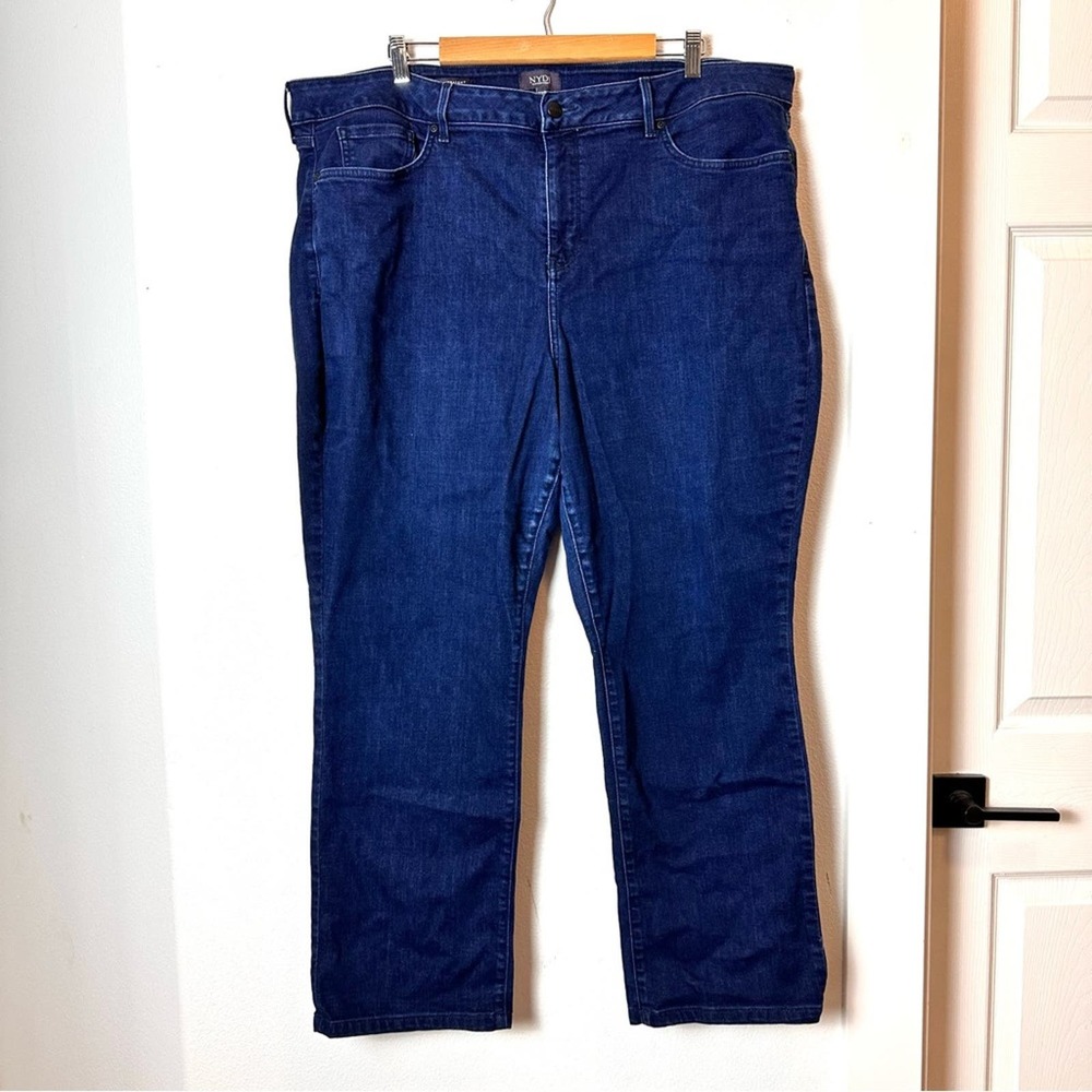 NYDJ Marilyn Straight Dark Blue Jeans sz 22W